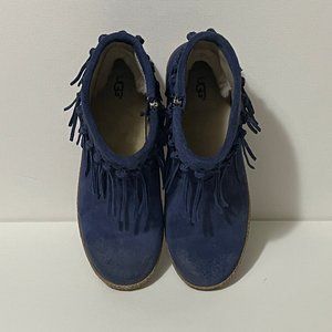 UGG Shoes Ugg Shenendoah Womens Size Fringed Blue Suede